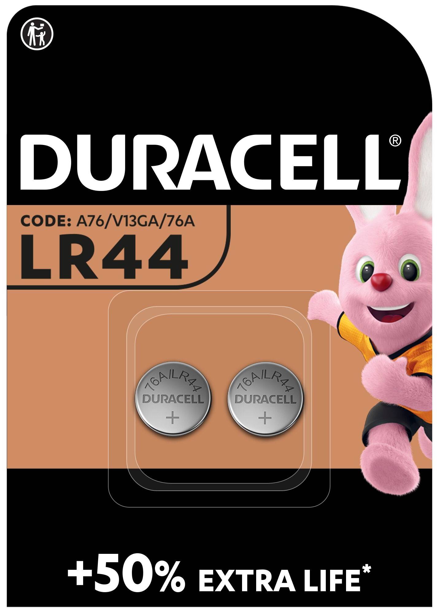 Батарейка Duracell LR44 2 шт. - Фото 1