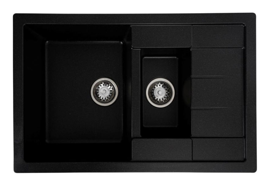 Мойка кухонная Platinum 7850W TOSKANA матовая Черный металлик - Фото 1