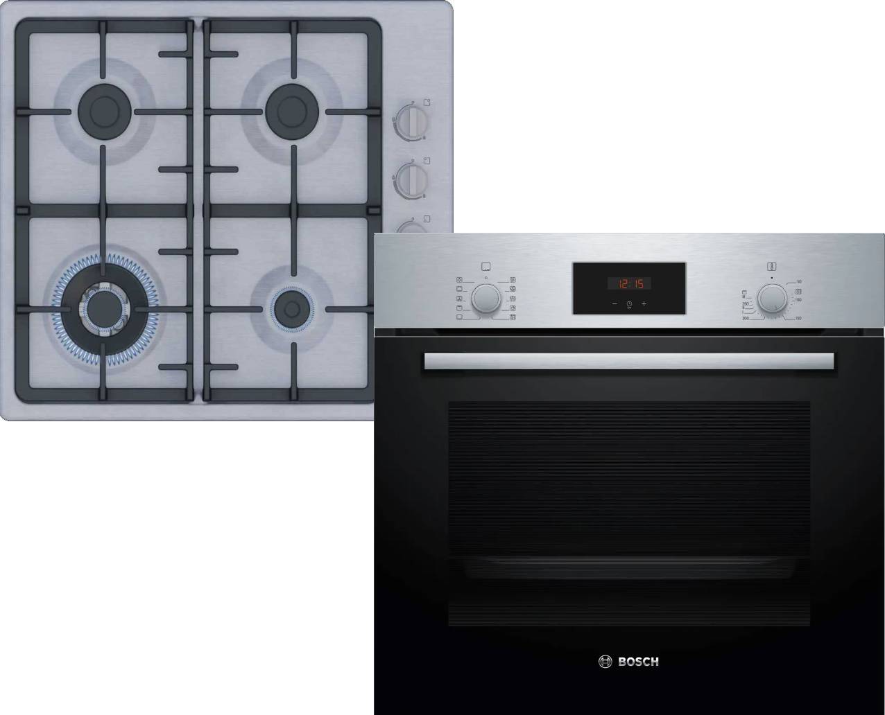 Духовой шкаф + варочная панель газовая Bosch HBF512BS1T + PBH6C5K90R - Фото 1