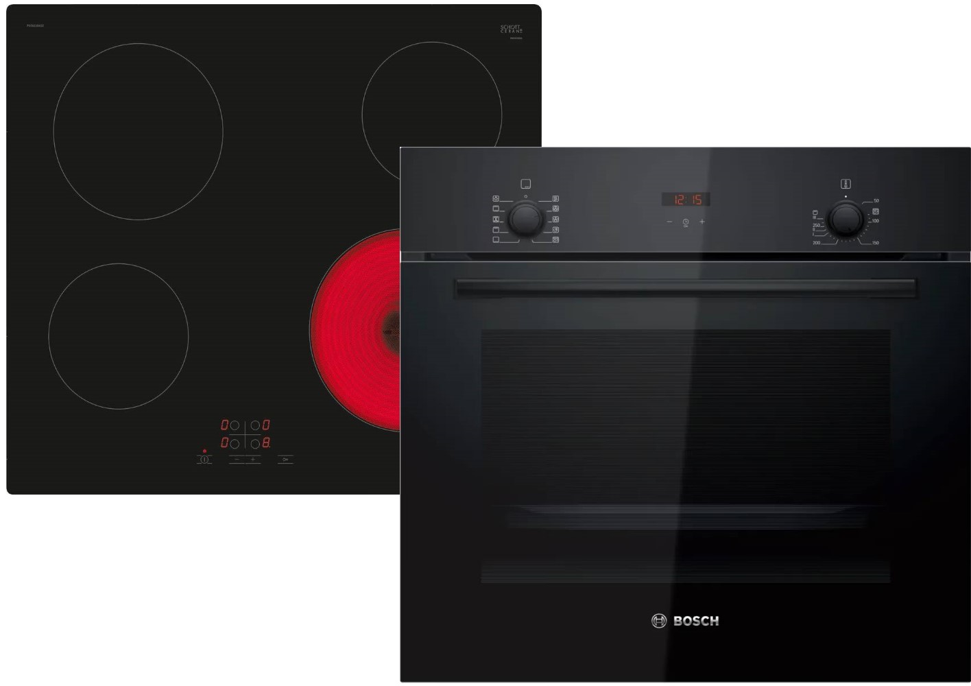 Духовой шкаф + варочная панель электрическая High Light Bosch HBF512BB1T + PKE611BA2E - Фото 1