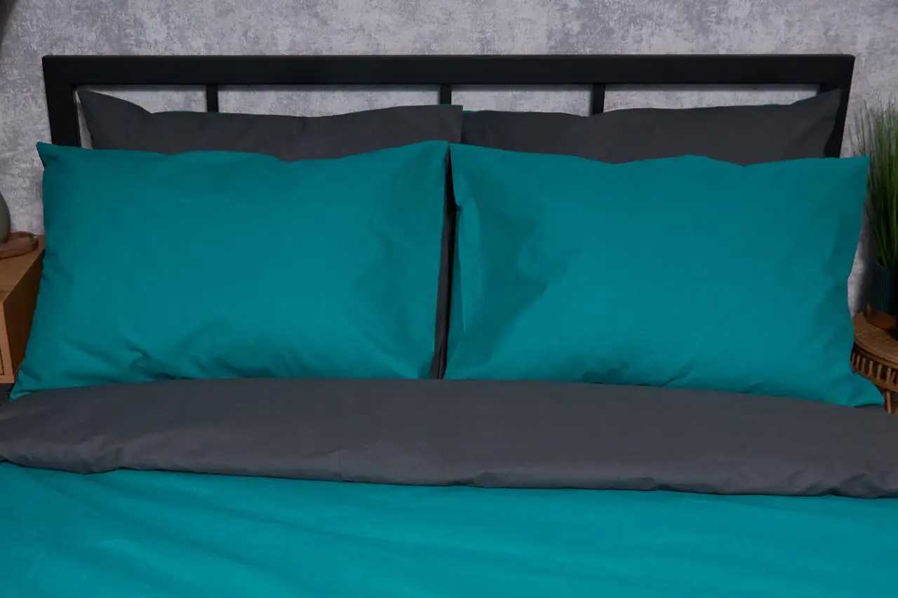 Наволочка Moon&Star Бязь Gold Люкс Gray Green 40х60 см 2 шт. (MS-840000037) - Фото 1