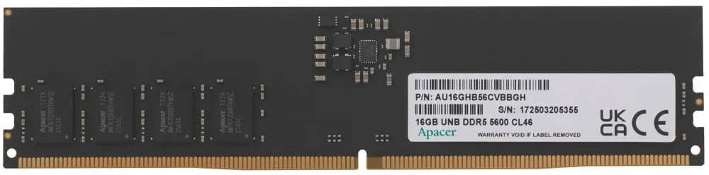 Память DDR Apacer DDR5 16GB 5600 (FL.16G2C.PKH) - Фото 1