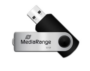 Флеш USB MediaRange USB2.0 32GB Black/Silver (MR911) - Фото 1