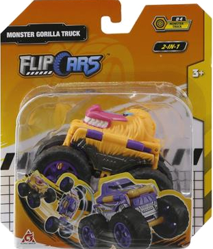 Машинка-трансформер Flip Cars 2 в 1 Монстр-трак Горилла (EU463875A-04) - Фото 1