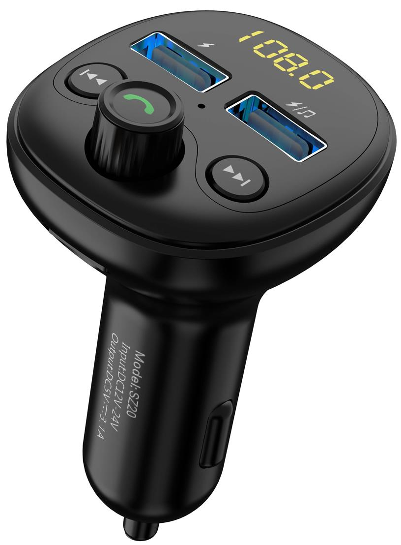 FM модулятор SkyDolphin SZ20 Black (SDFMT-000027) - Фото 1