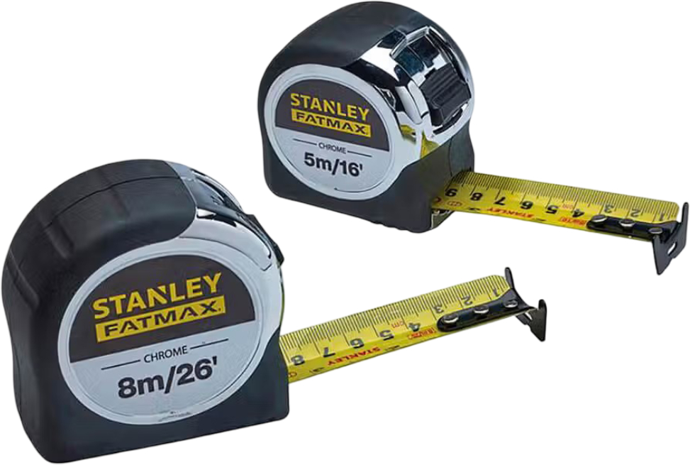 Рулетка Stanley FatMax 5м/16"х25мм + 8/26"х25 2 шт. (FMHT43041-0) - Фото 1