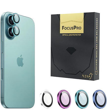 Защитное стекло для смартфона ILera FocusPro Lens for camera iPhone 16 / 16 Plus Green (iLFPGre16) - Фото 1