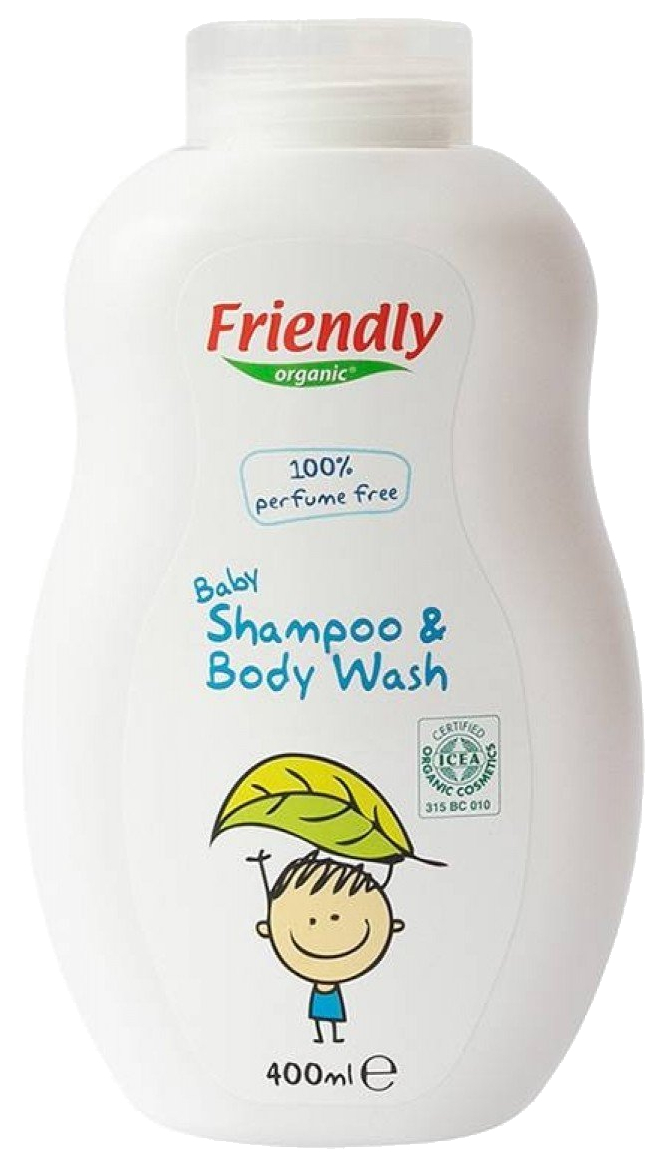 Средство 2в1 по уходу за детскими волосами Friendly organic Органический шампунь-гель без запаха 400 мл (FR1604) - Фото 1