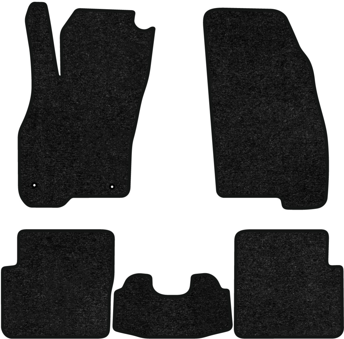 Коврики ворсовые в салон авто EVAtech Standard для Fiat Punto Evo 2009-2012 3 поколение Htb EU черный кант FT12275CV5FL2VEB - Фото 1