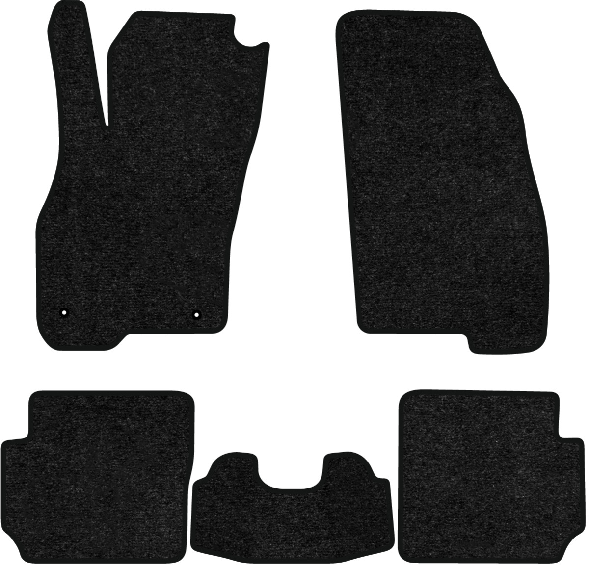 Коврики ворсовые в салон авто EVAtech Standard для Fiat Punto Classic 3-doors 1999-2011 2 поколение Htb EU черный кант FT1445CV5FL2VEB - Фото 1