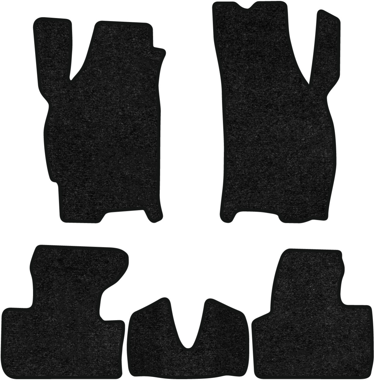 Коврики ворсовые в салон авто EVAtech Standard для Fiat Punto Classic 5-doors 1999-2011 2 поколение Htb EU черный кант FT43149CV5VEB - Фото 1