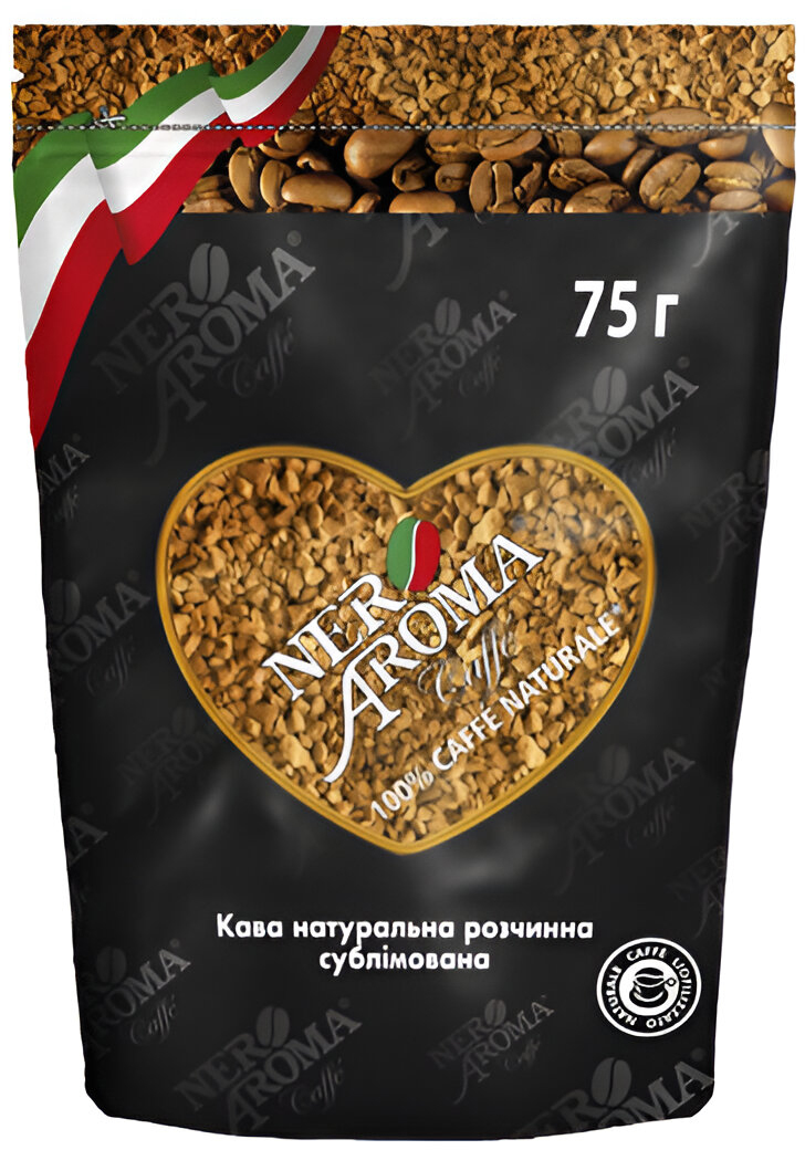 Кофе растворимый Nero Aroma 75 г (4820093480550) - Фото 1