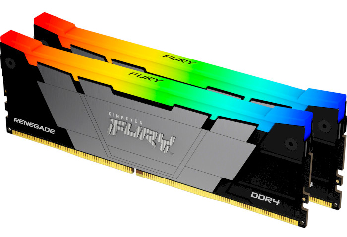 Купити Память DDR Kingston Fury Renegade RGB Black DDR4-3600 64GB (2x32GB) CL18-22-22 1.35V XMP (KF436C18RB2AK2/64) - Фото 1 Память DDR Kingston Fury Renegade RGB Black DDR4-3600 64GB (2x32GB) CL18-22-22 1.35V XMP (KF436C18RB2AK2/64) - Фото 1
