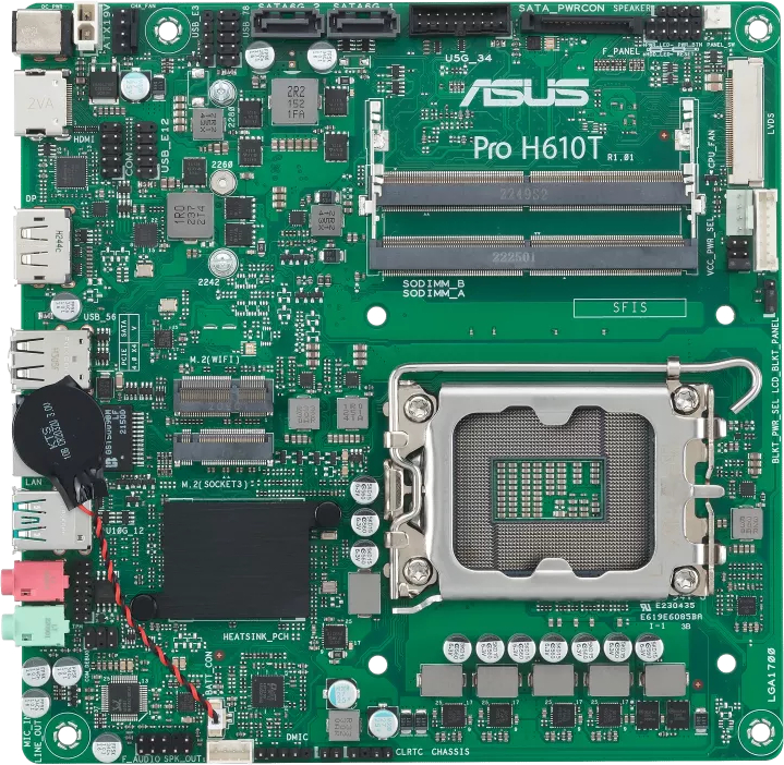 Материнська плата Asus PRO H610T-CSM DDR5 - Фото 1