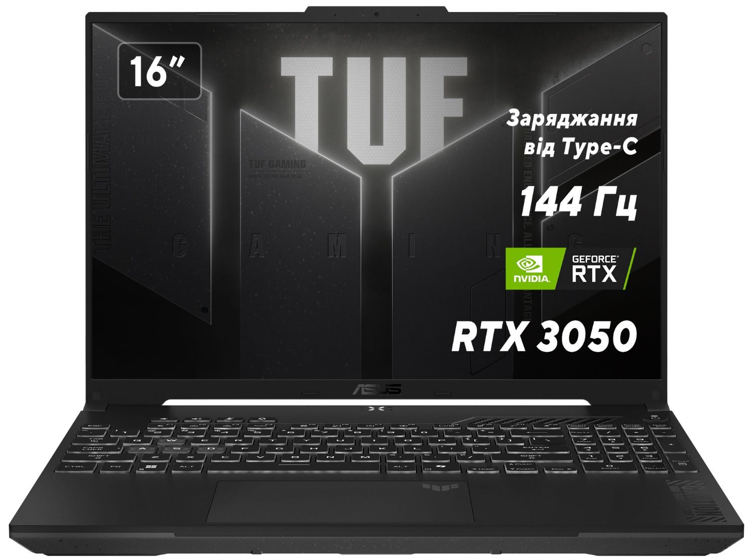 Ноутбук ігровий Asus TUF Gaming F16 FX607VJ-RL033 Mecha Gray - Фото 1