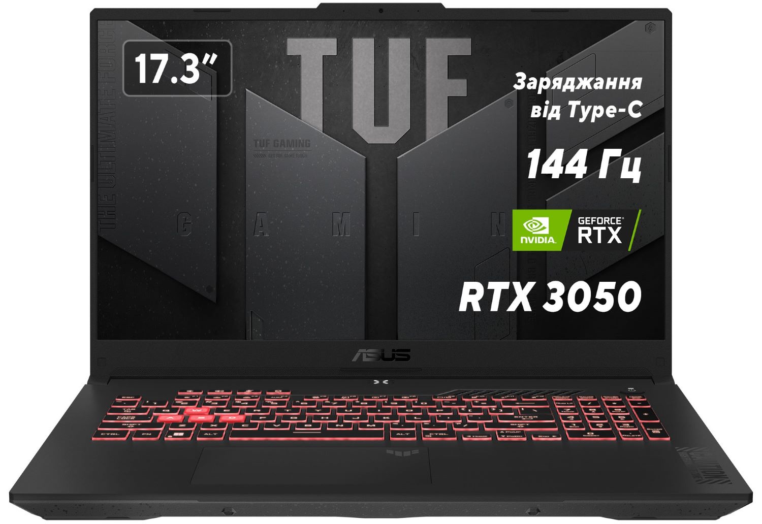 Ноутбук ігровий Asus TUF Gaming F17 FX707VJ-HX023 Mecha Gray - Фото 1