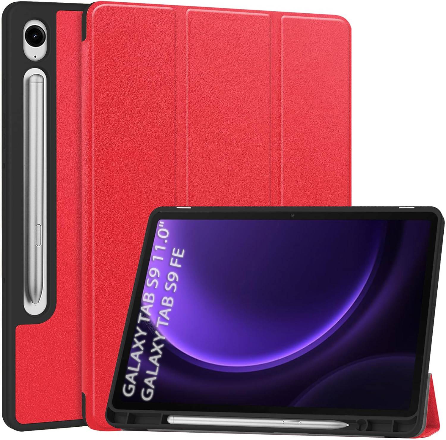 Чехол для планшета BeCover Flexible TPU Mate for Samsung Galaxy Tab S9 (SM-X710/SM-X716)/S9 FE (SM-X510/SM-X516B) 11.0" Red (712531) - Фото 1
