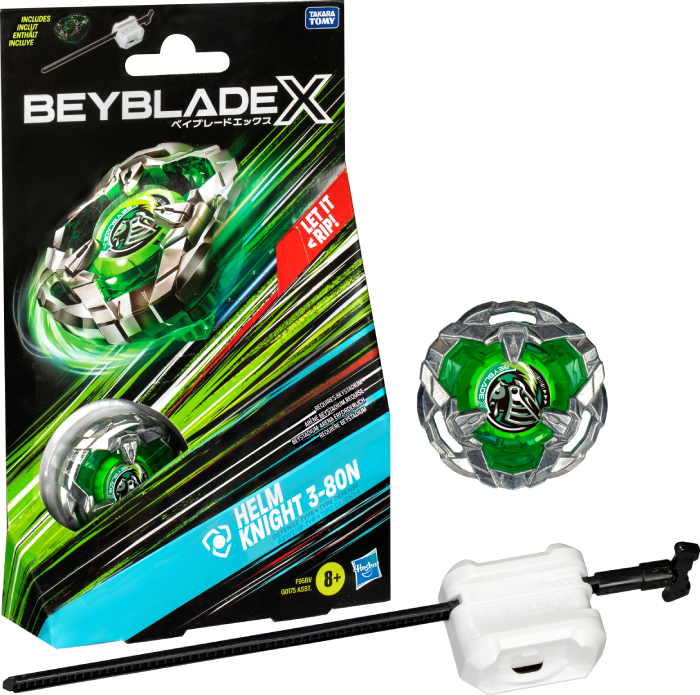 Дзига Hasbro HELM KNIGHT з пусковим пристроєм серії "Beyblade X" (G0175_F9581) - Фото 1