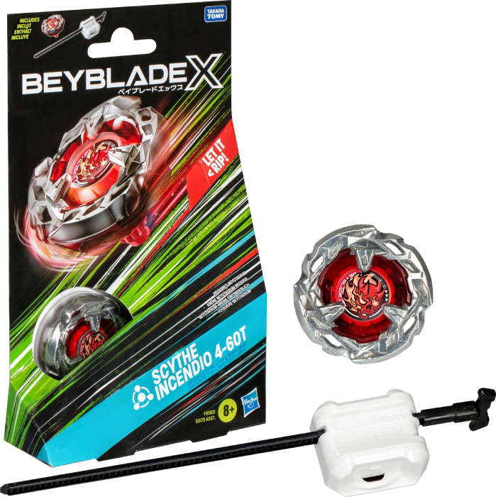 Дзига Hasbro SCYTHE INCENDIO  з пусковим пристроєм серії "Beyblade X" (G0175_F9583) - Фото 1
