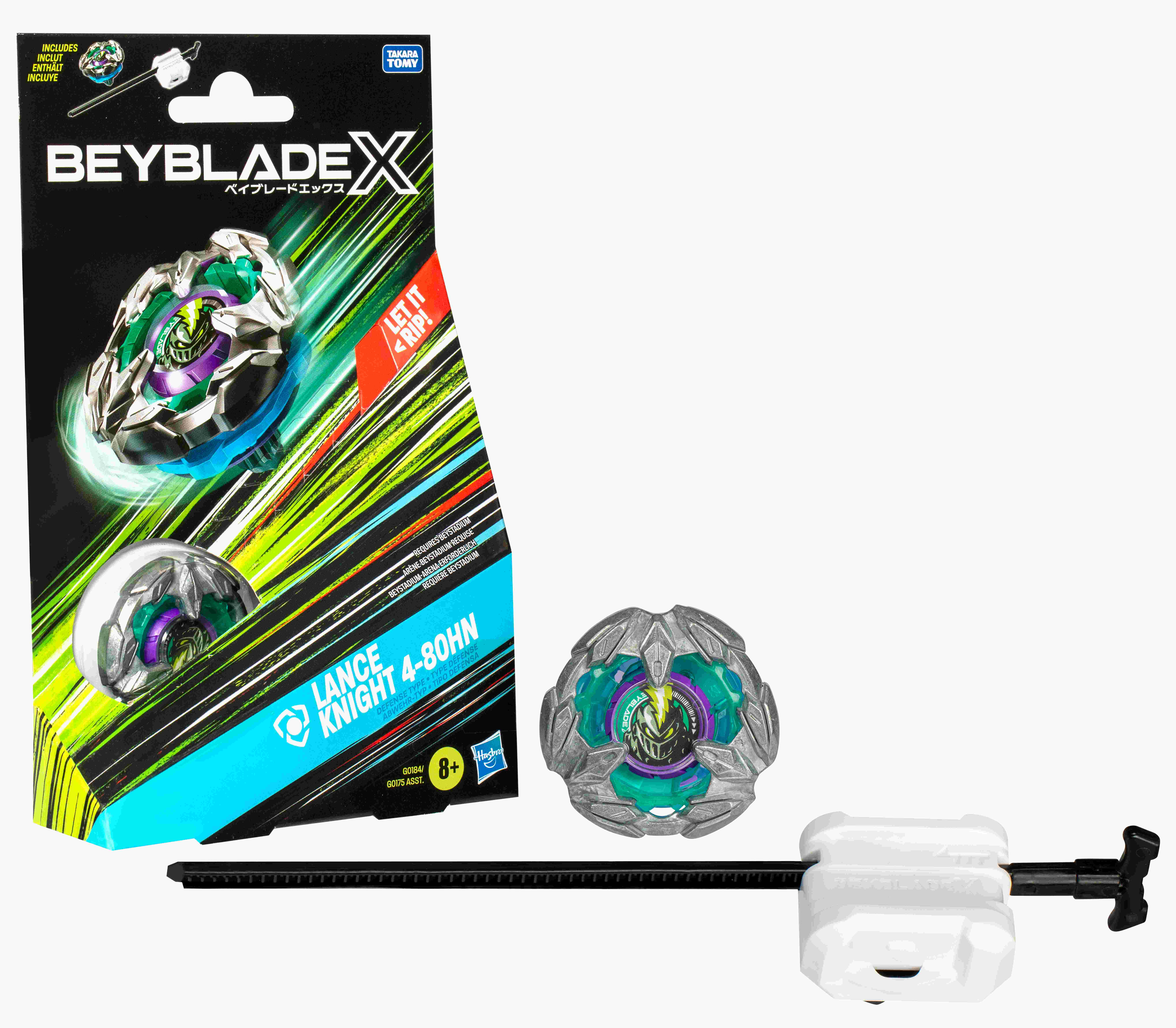 Волчок Hasbro LANCE KNIGHT DEFENSE с пусковым устройством серии "Beyblade X" (G0175_G0184) - Фото 1