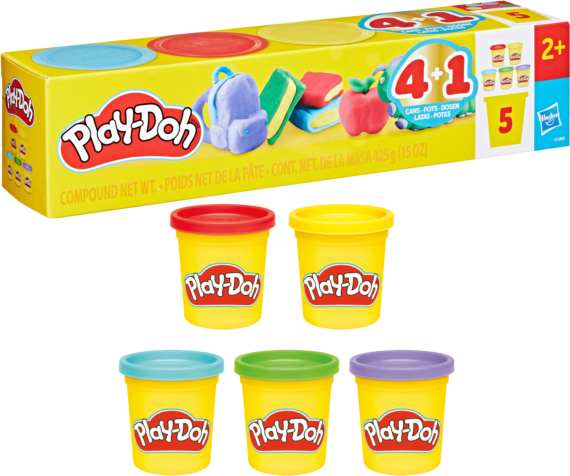 Купити Набори для ліплення Hasbro Play-Doh Повернення до школи з 5 баночок (G1860) - Фото 1 Набори для ліплення Hasbro Play-Doh Повернення до школи з 5 баночок (G1860) - Фото 1