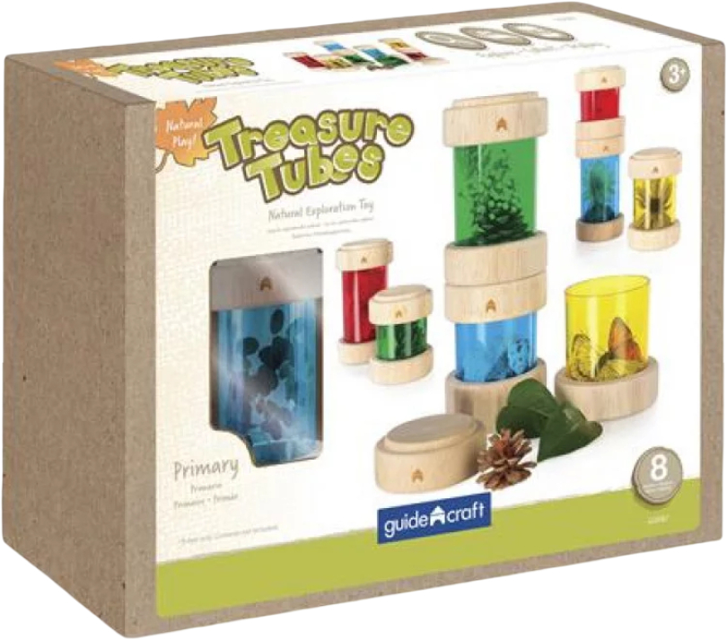 Купить Набор для исследования Guidecraft Natural Play Сокровища в цветных баночках (G3087) - Фото 1 Набор для исследования Guidecraft Natural Play Сокровища в цветных баночках (G3087) - Фото 1