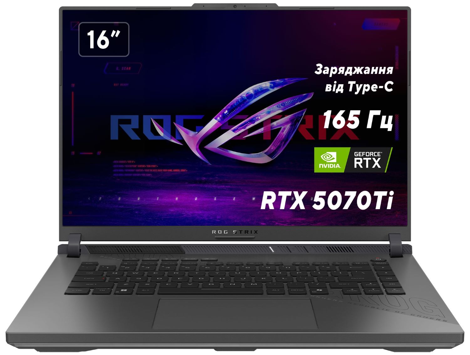 Ноутбук ігровий Asus ROG Strix G16 G614PR-RV087 Eclipse Gray - Фото 1