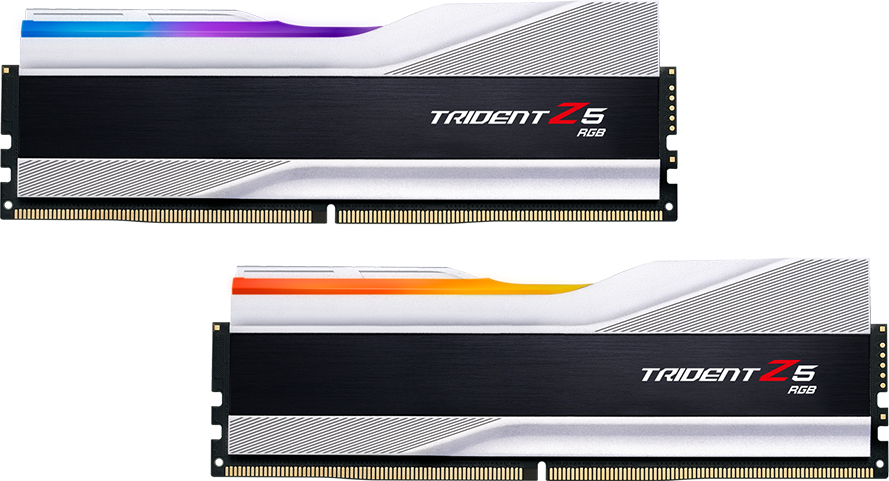 Память DDR G.Skill DDR5 2x16GB/6000 Trident Z5 RGB Silver (F5-6000J3636F16GX2-TZ5RS) - Фото 1