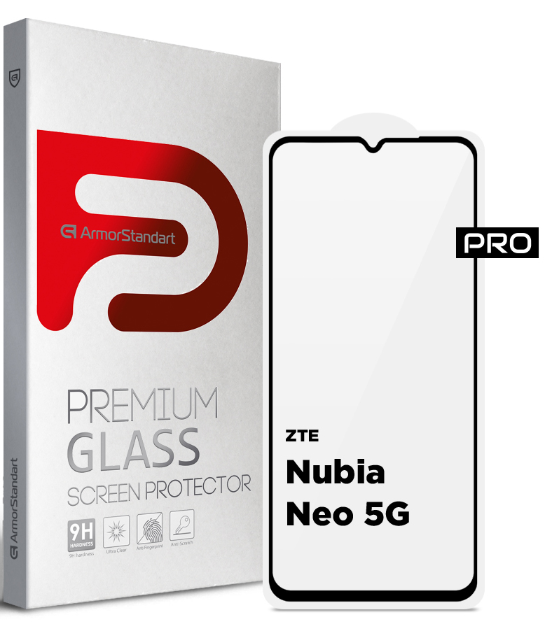 Защитное стекло для смартфона Armorstandart Pro for ZTE Nubia Neo 5G Black (ARM70678) - Фото 1