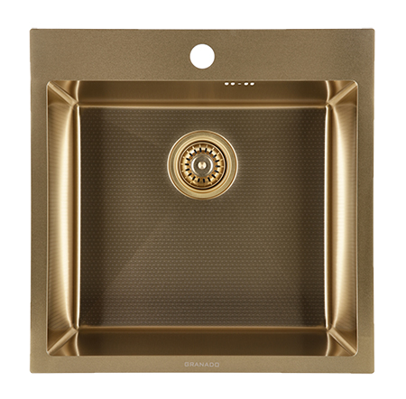 Мойка кухонная GRANADO Galera S201 gold honeycomb - Фото 1