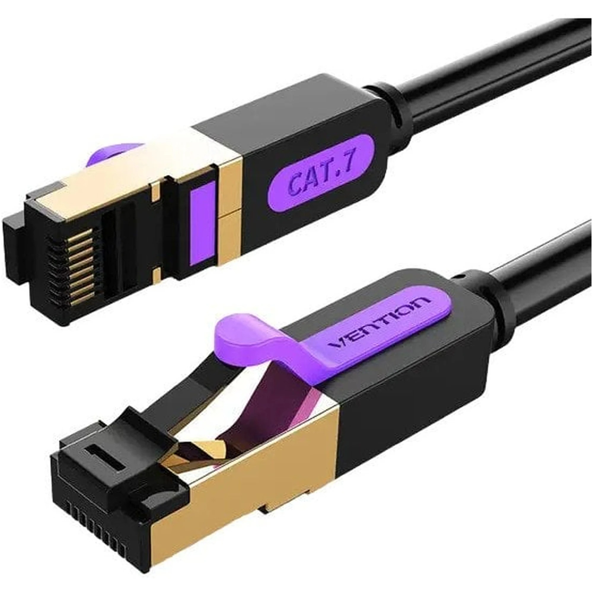 Кабель патч-корд Vention CAT7 SFTP Ethernet 10 м Black (ICDBL) - Фото 1