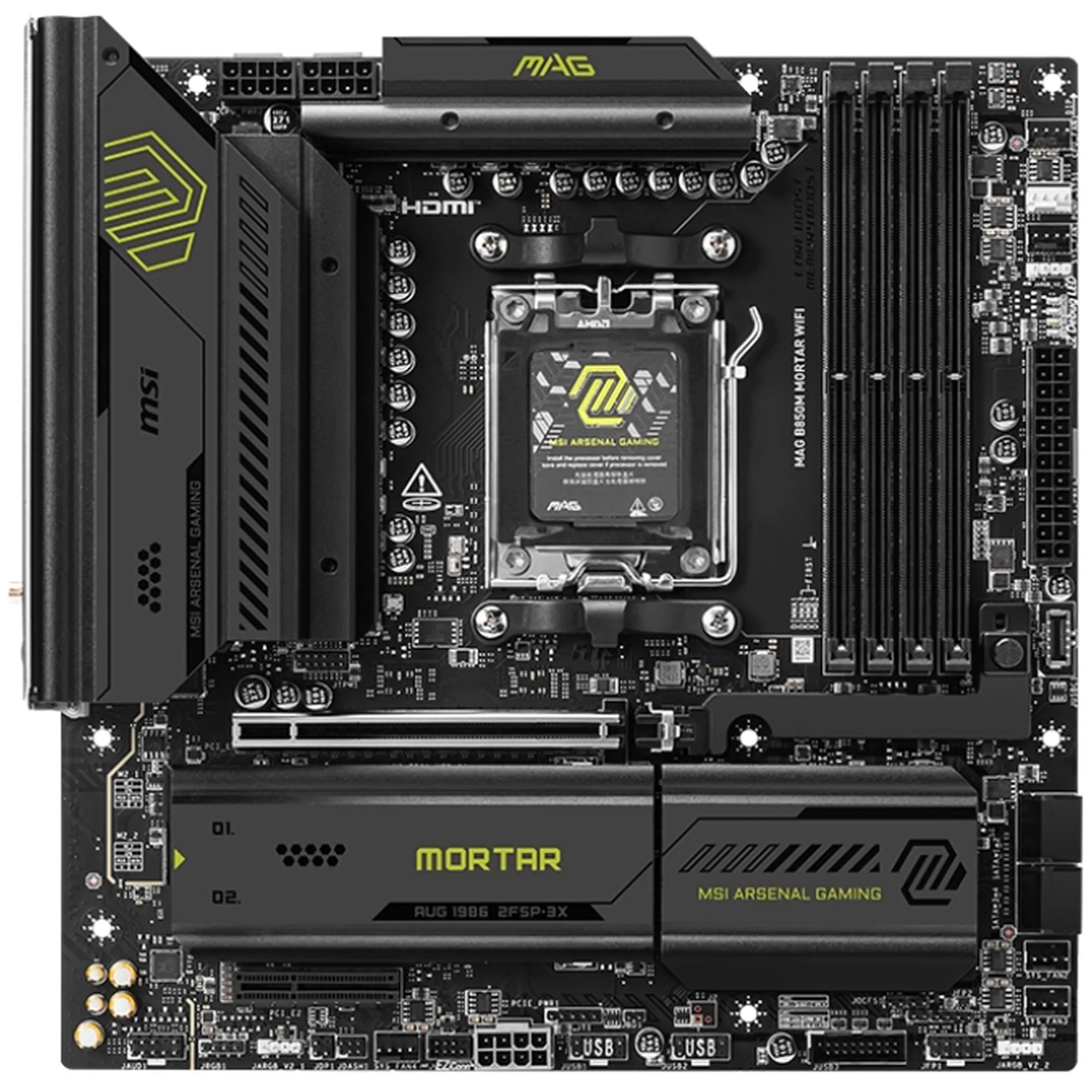 Материнська плата MSI MAG B850M Mortar WiFi DDR5 - Фото 1