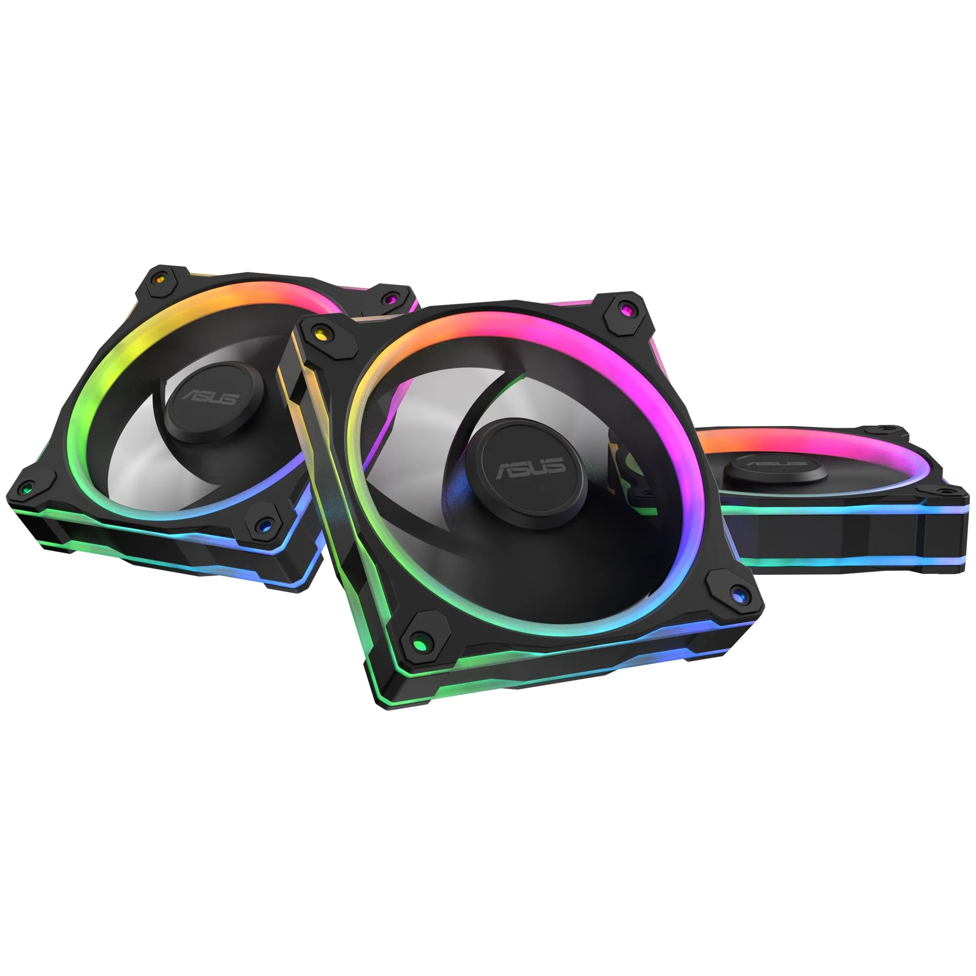Корпусный вентилятор Asus PRIME MR120 REVERSE ARGB BLACK 3IN1 (90DA00L0-B09020) - Фото 1
