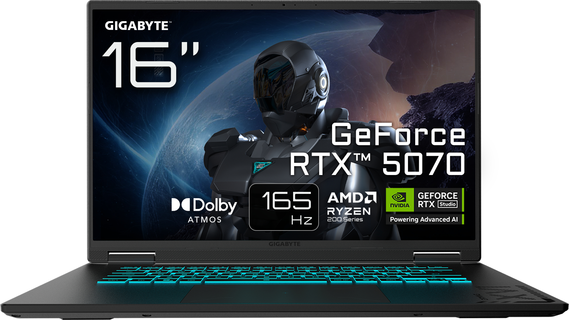 Ноутбук игровой Gigabyte Gaming A16 (3WHK3UA864SD) Black Steel - Фото 1