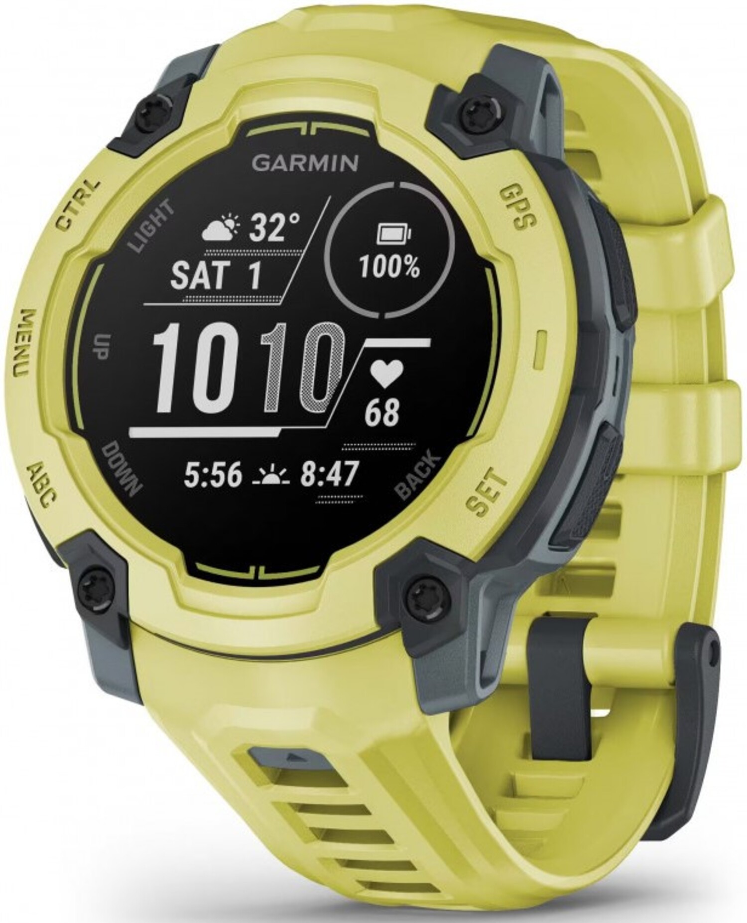 Смарт-часы Garmin Instinct E, 45 mm, ElectricLimeBezel w/ ElectricLimeBand (010-02933-01) - Фото 1