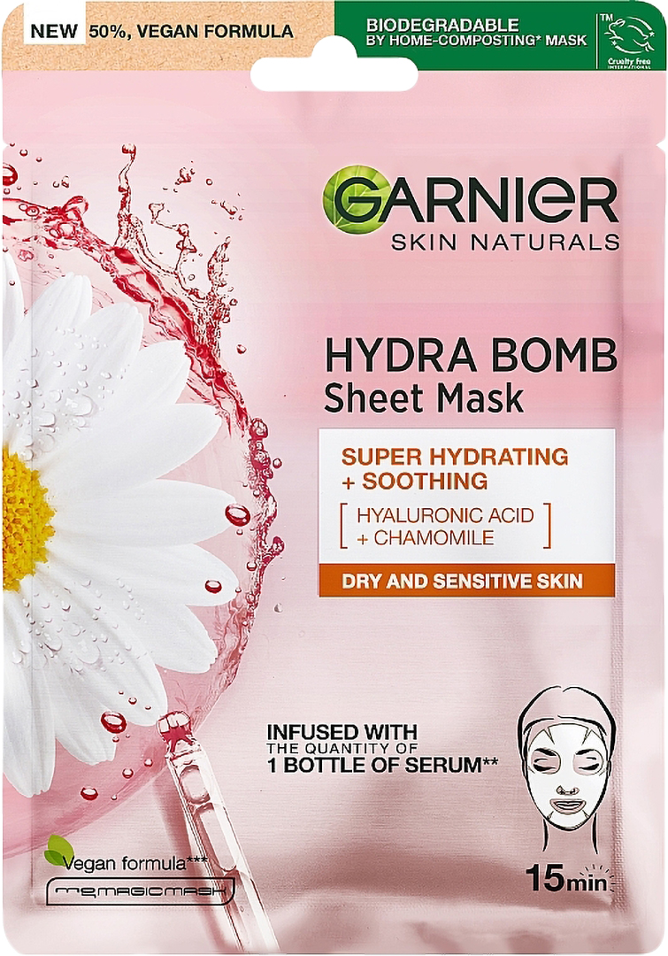 Купить Маска для лица Garnier Skin Naturals Увлажнение и Комфорт 28 г (3600542385336) - Фото 1 Маска для лица Garnier Skin Naturals Увлажнение и Комфорт 28 г (3600542385336) - Фото 1