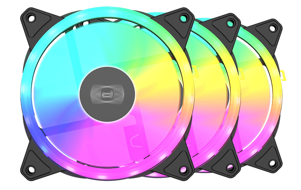 Корпусный вентилятор PCCooler F3 T120 ARGB BK - Фото 1