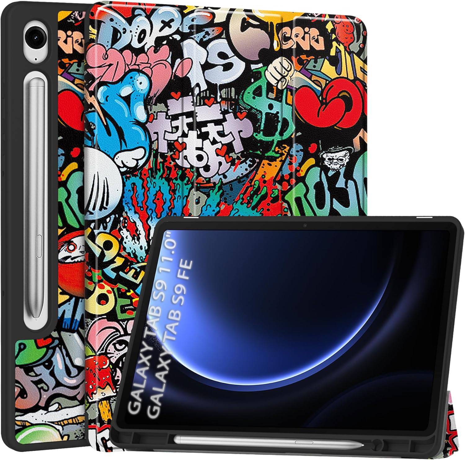 Чехол для планшета BeCover Flexible TPU Mate for Samsung Galaxy Tab S9 (SM-X710/SM-X716)/S9 FE (SM-X510/SM-X516B) 11.0" Graffiti (712534) - Фото 1