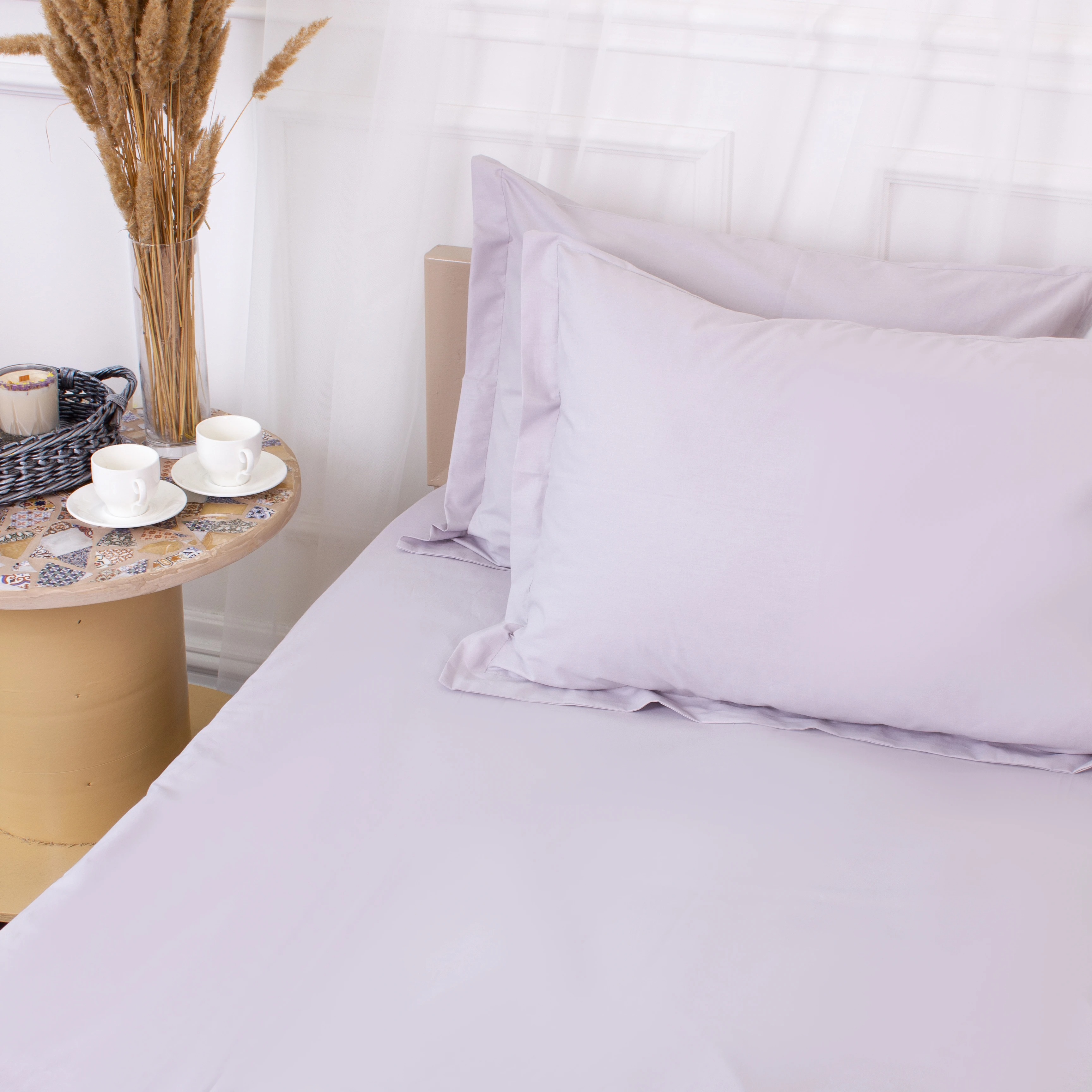 Наволочка MirSon Poplin Line 054 Light Gray 70x70 см (2200006278900) - Фото 1