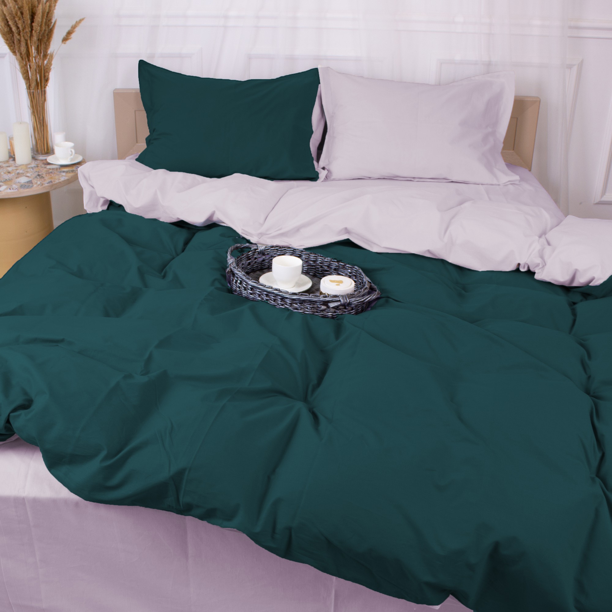 Комплект постільної білизни MirSon Poplin Line 054 + 091 Denise 175 x 210 см (2200006286042) - Фото 1