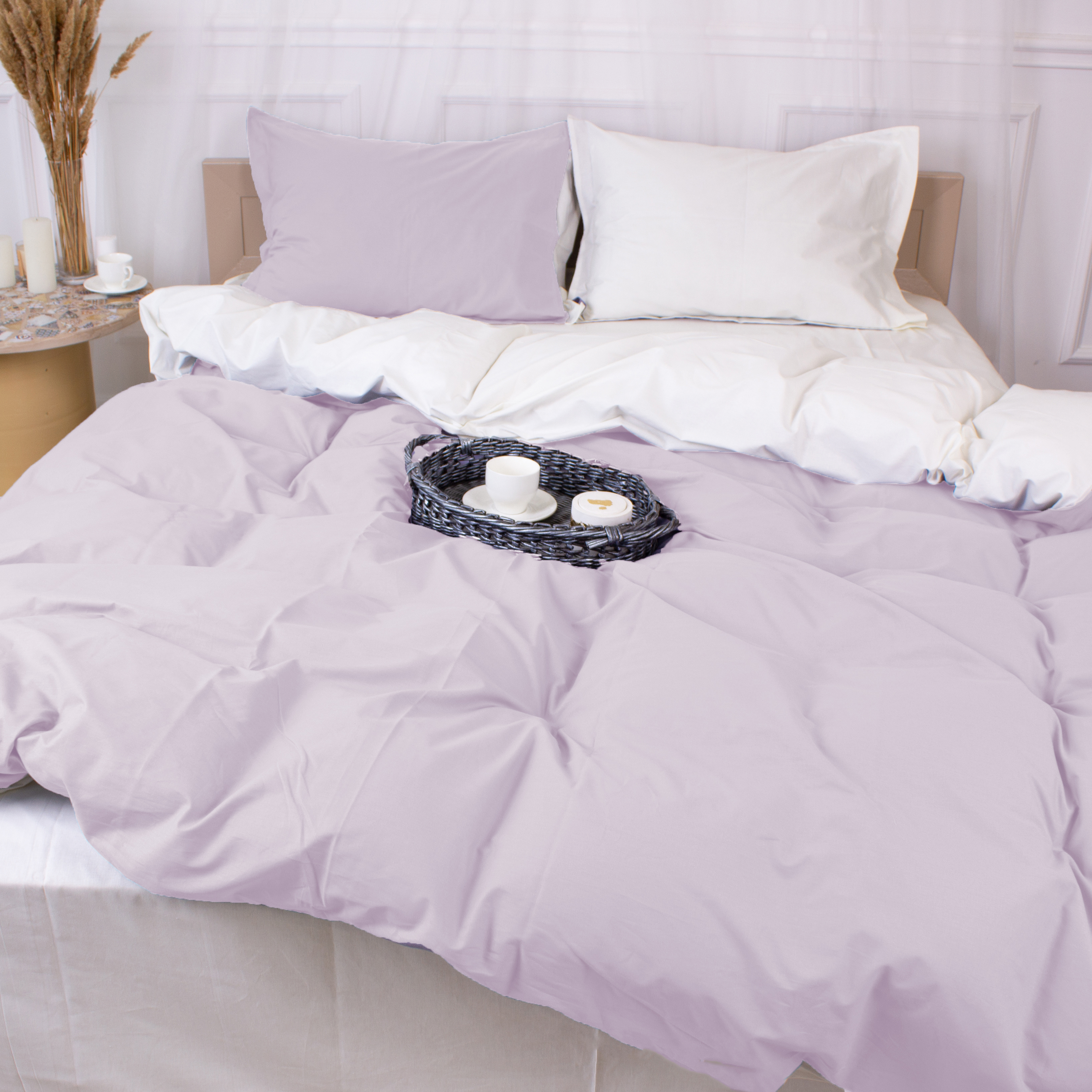 Комплект постільної білизни MirSon Poplin Line 002 + 054 Geraldine 220 x 240 см (2200006288572) - Фото 1