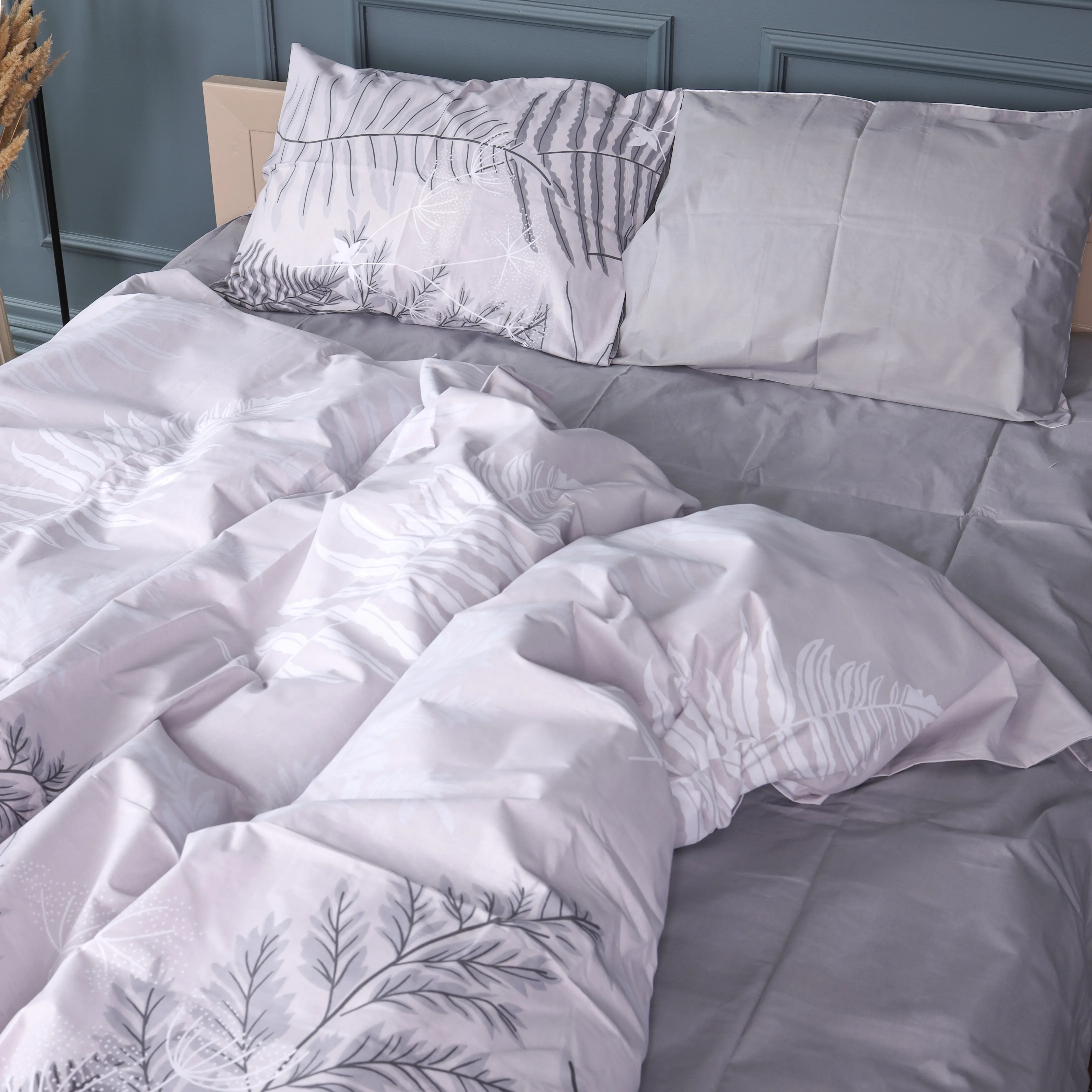 Комплект постільної білизни MirSon 143х210 см 17-0815 Silver Branches Бязь (2200011496443) - Фото 1