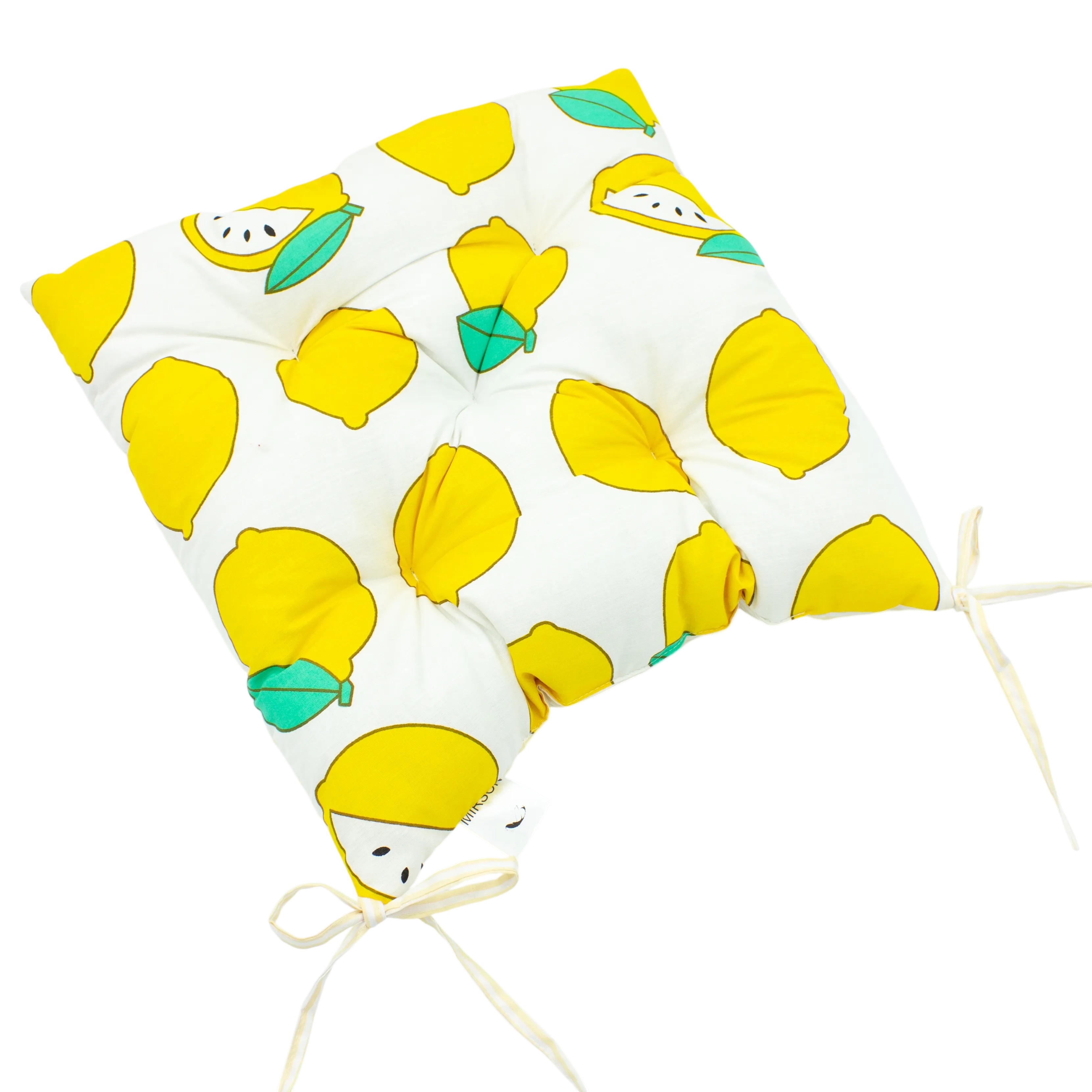 Подушка для стільця MirSon Бязь 17-0531 Striped Lemon (2200006185451) - Фото 1