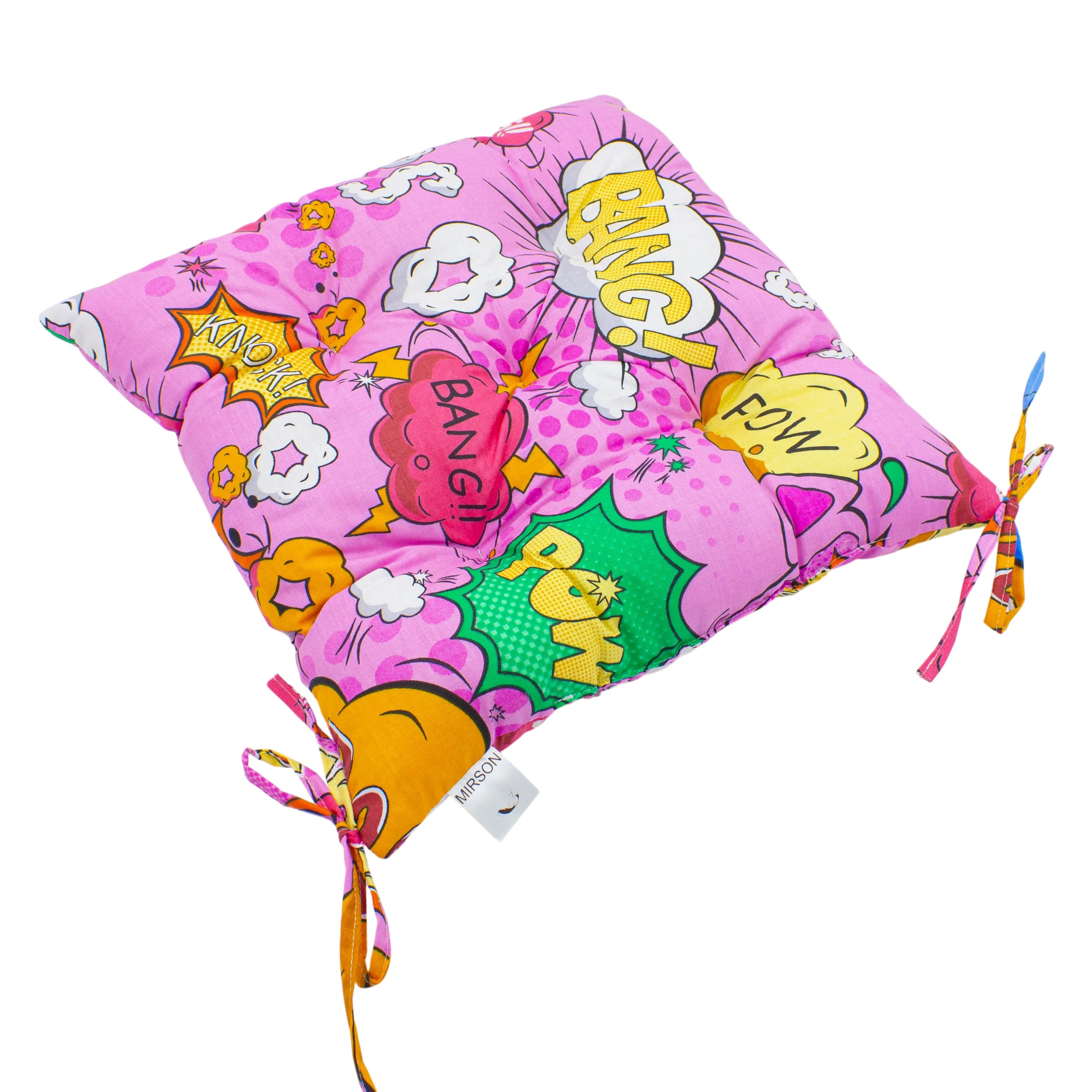 Подушка для стільця MirSon Бязь 17-0512 Bombs pink (2200006185581) - Фото 1