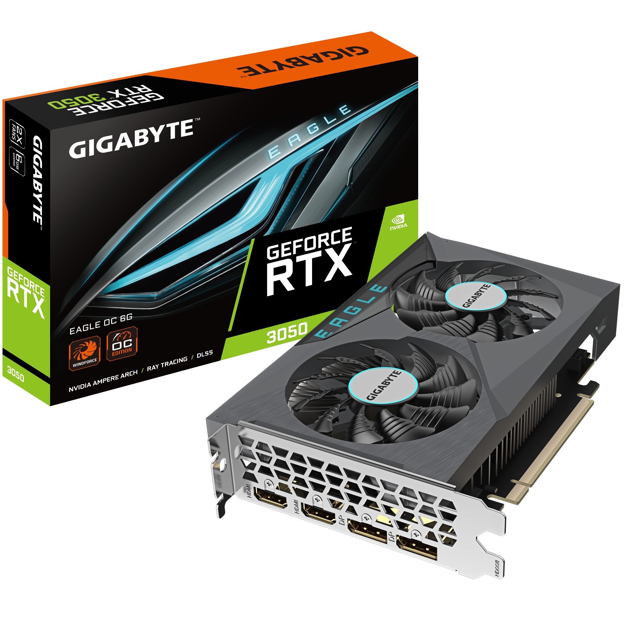 Видеокарта Gigabyte PCI-Ex GeForce RTX 3050 Eagle OC 6GB GDDR6 96bit ...