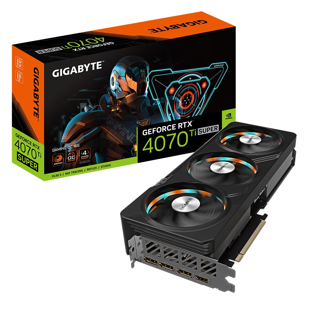Видеокарта Gigabyte GeForce RTX 4070 Ti SUPER 16GB GDDR6X GAMING (GV ...