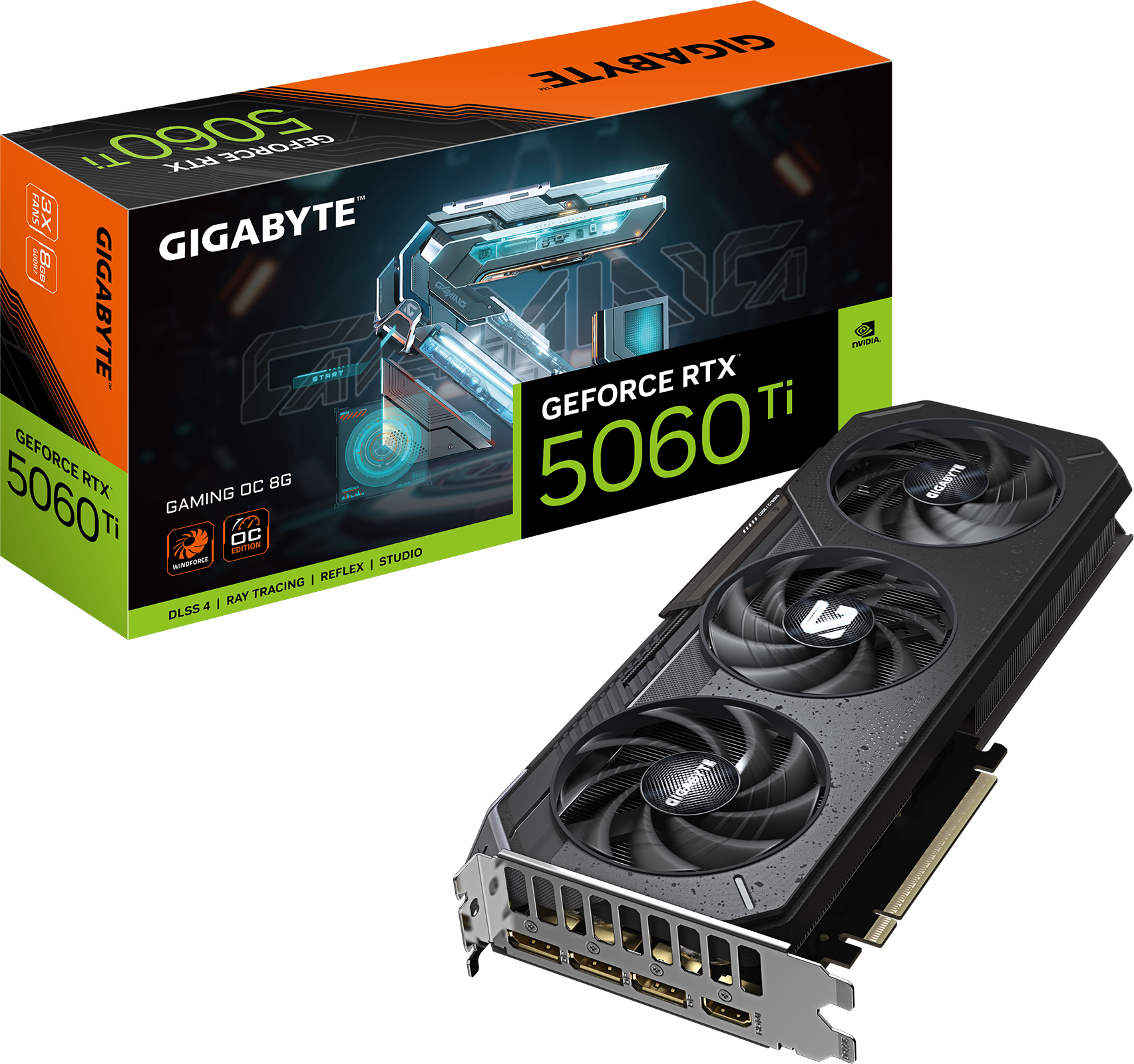 Відеокарта Gigabyte GeForce RTX5060Ti 8Gb GAMING OC (GV-N506TGAMING OC-8GD) - Фото 1