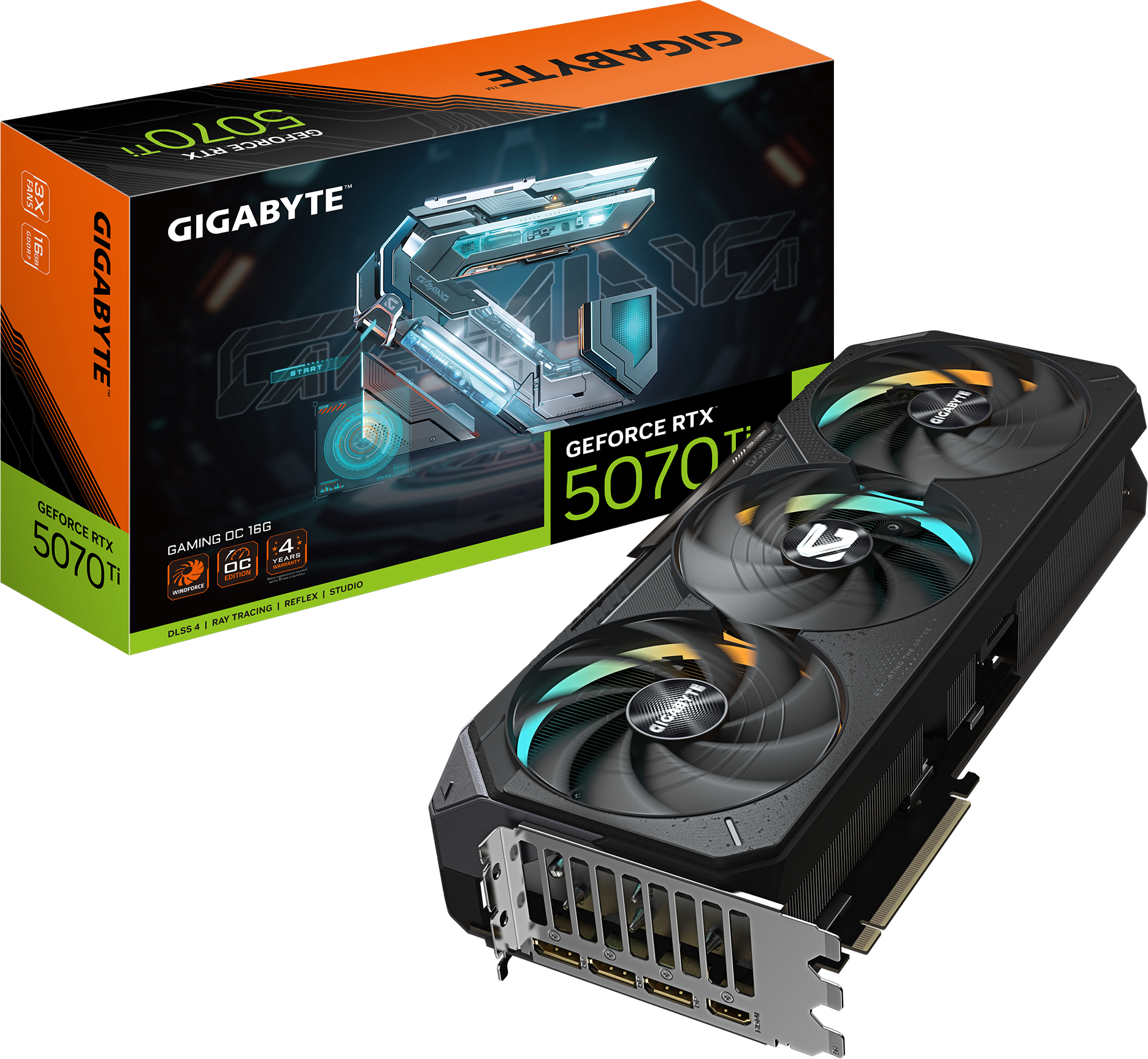 Відеокарта Gigabyte GeForce RTX 5070 Ti 16Gb GAMING OC (GV-N507TGAMING OC-16GD) - Фото 1