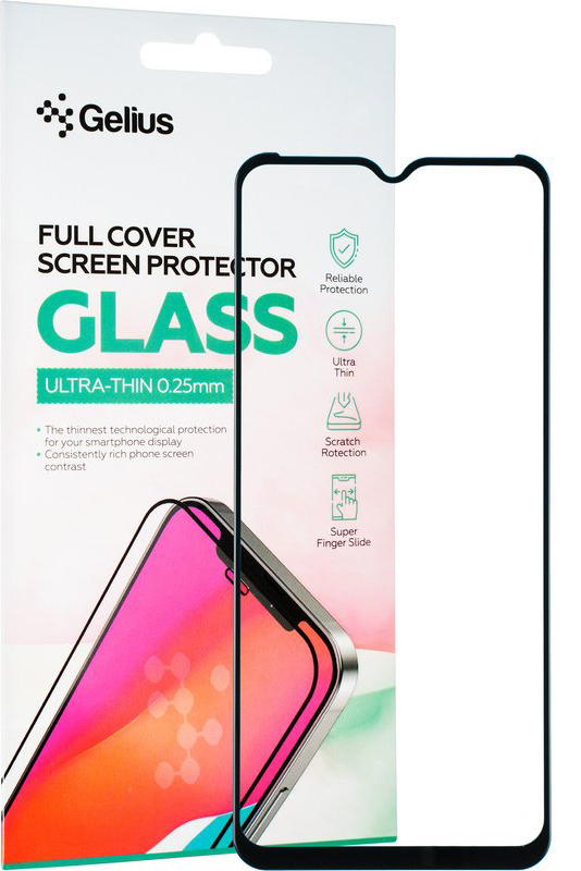 Защитное стекло для смартфона Gelius Full Cover Ultra-Thin 0.25mm for Tecno Spark 8/ 8T/ 8P/ 8C Black (92478) - Фото 1