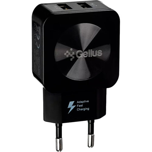 Сетевое зарядное устройство Gelius Ultra Prime GU-HC02 2USB 2.1A Black+Cable MicroUSB (91048) - Фото 1